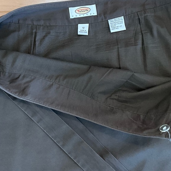 Talbots Dark Brown A-Line Skirt - Picture 2 of 4